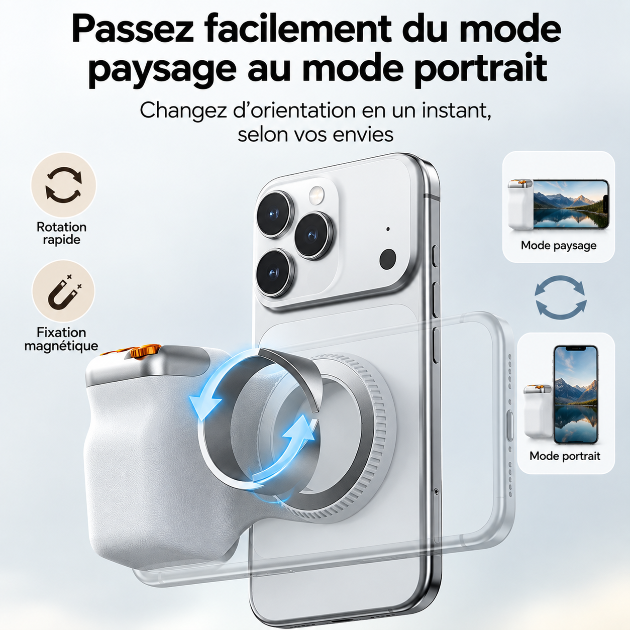 Grip Photo Magnétique pour Smartphone – Kerzio SnapGrip